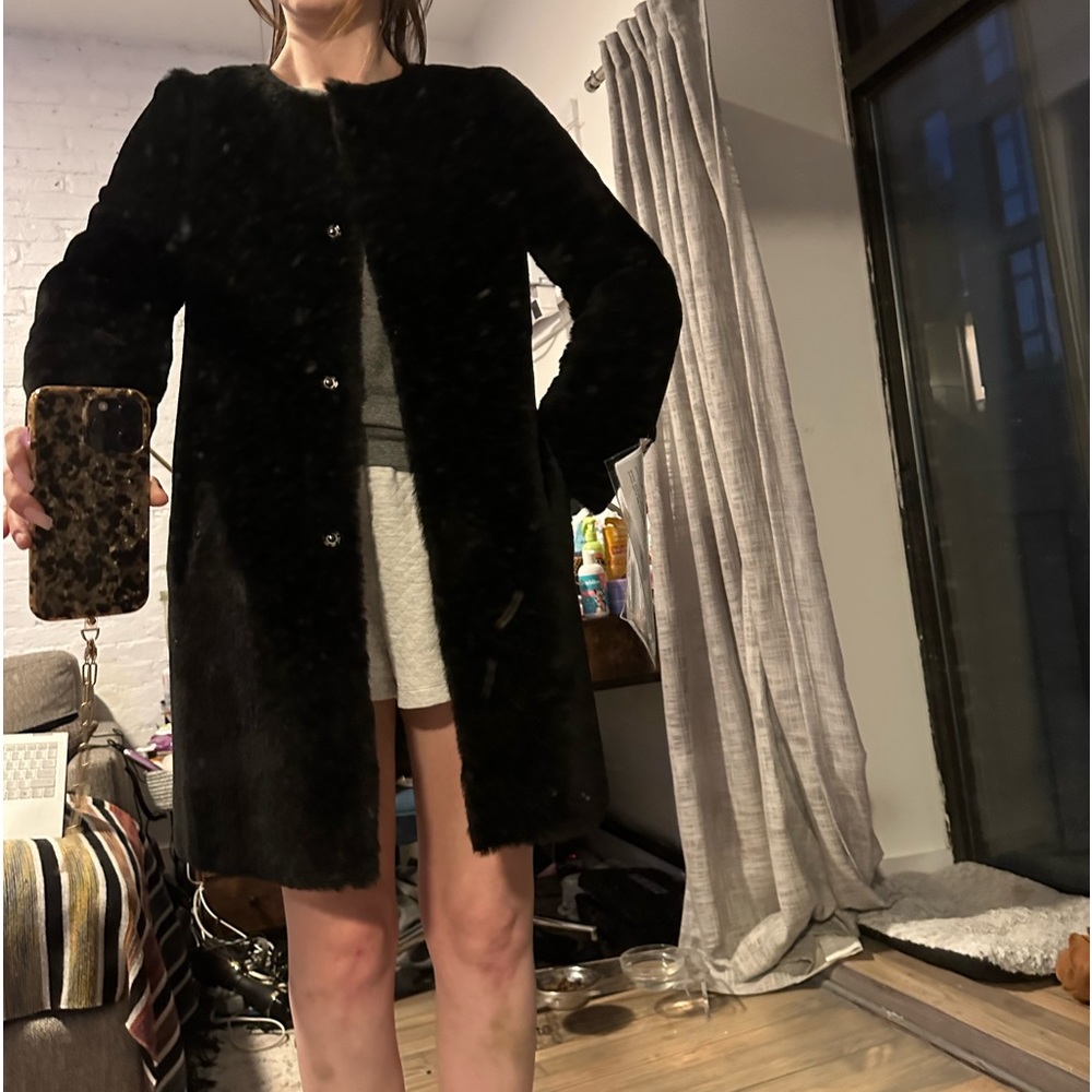 Pologeorgis Black Shearling Reversible Coat $2,900+ retail ! - Picture 12 of 12